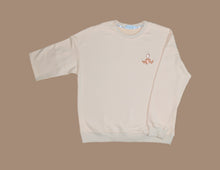 Load image into Gallery viewer, EMBROIDERED DOLL LOGO UNISEX OVERSIZED SWEATSHIRTS. CREAM COLOR
