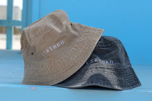 Load image into Gallery viewer, UNBOTHERED LOGO UNISEX BUCKET HATS. KHAKI AND VINTAGE BLACK
